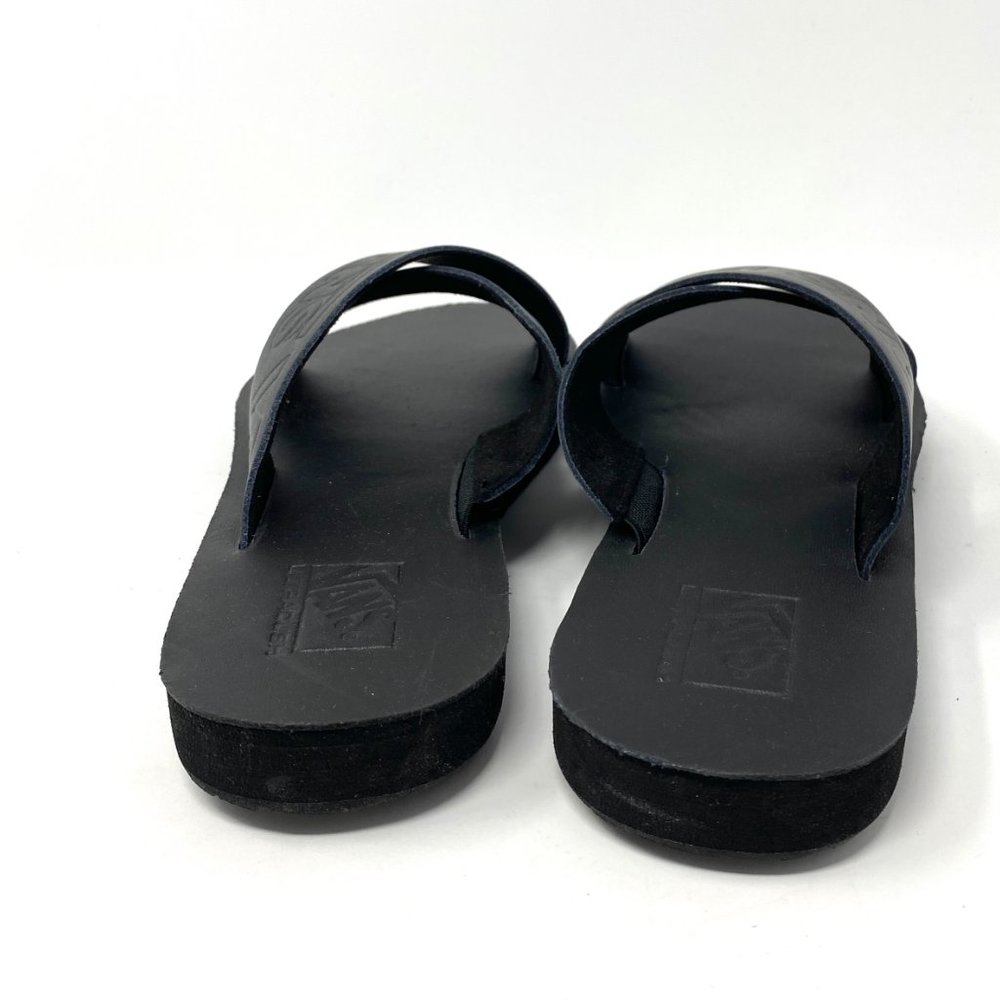 VANS Cross Strap Black Leather Women’s Sandals Size 5 VN0A4U1ZXX8 - Picture 6 of 7